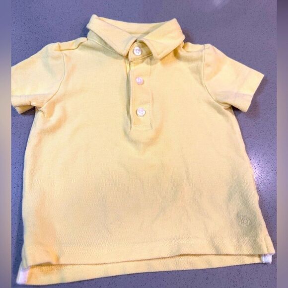 Janie and Jack yellow short sleeve colored polo size 6-12 months - Picture 1 of 3